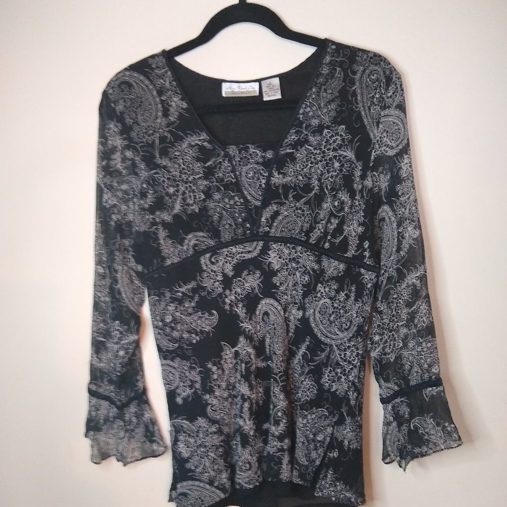 New York City Design Co. women's 100% silk blouse